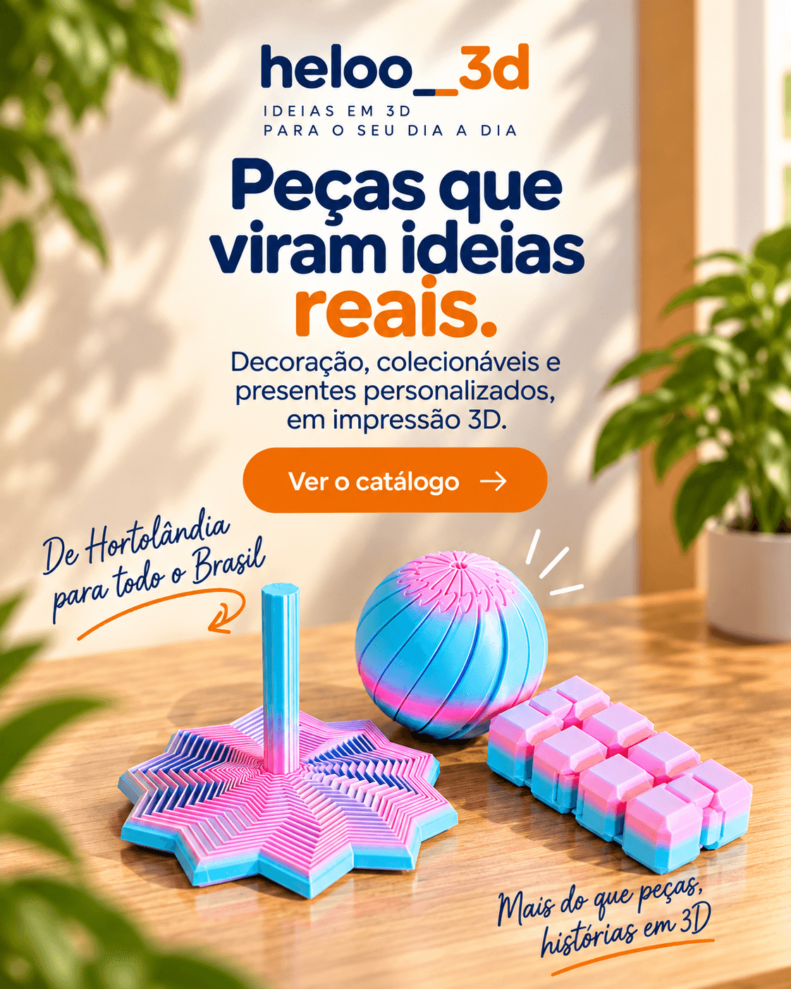 Peças em impressão 3D, do seu jeito